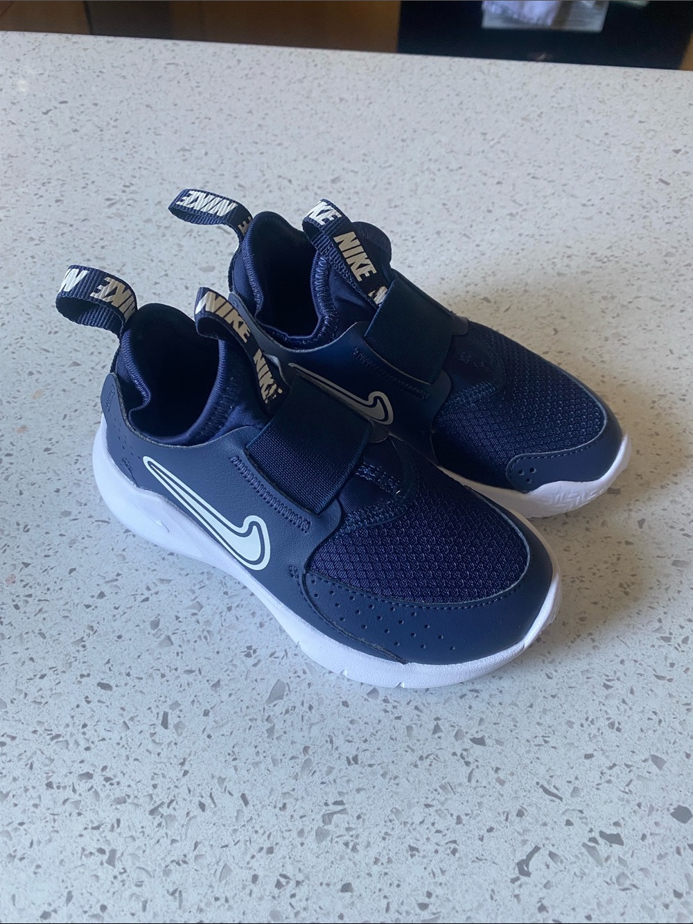 Nike Kids Navy and White Slip-On Athletic Sneakers NWOT